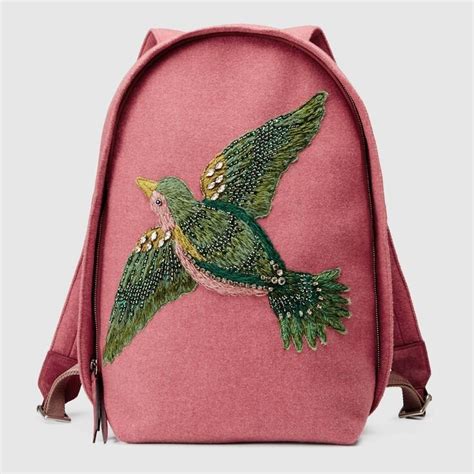 gucci backpack birds|Gucci waterproof backpack.